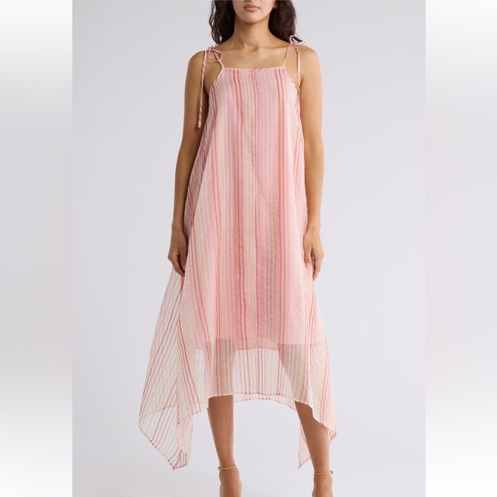 NWT Joie Rosin tie strap silk and cotton trapeze dress